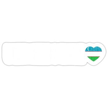 Ouzbékistan - Sticker taille S (10 x 10 cm) - blanc mat - Devant