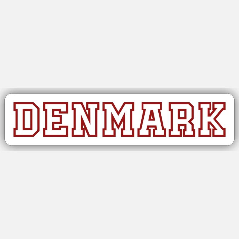 Danmark - Sticker størrelse S (10 x 10 cm) - mat hvid