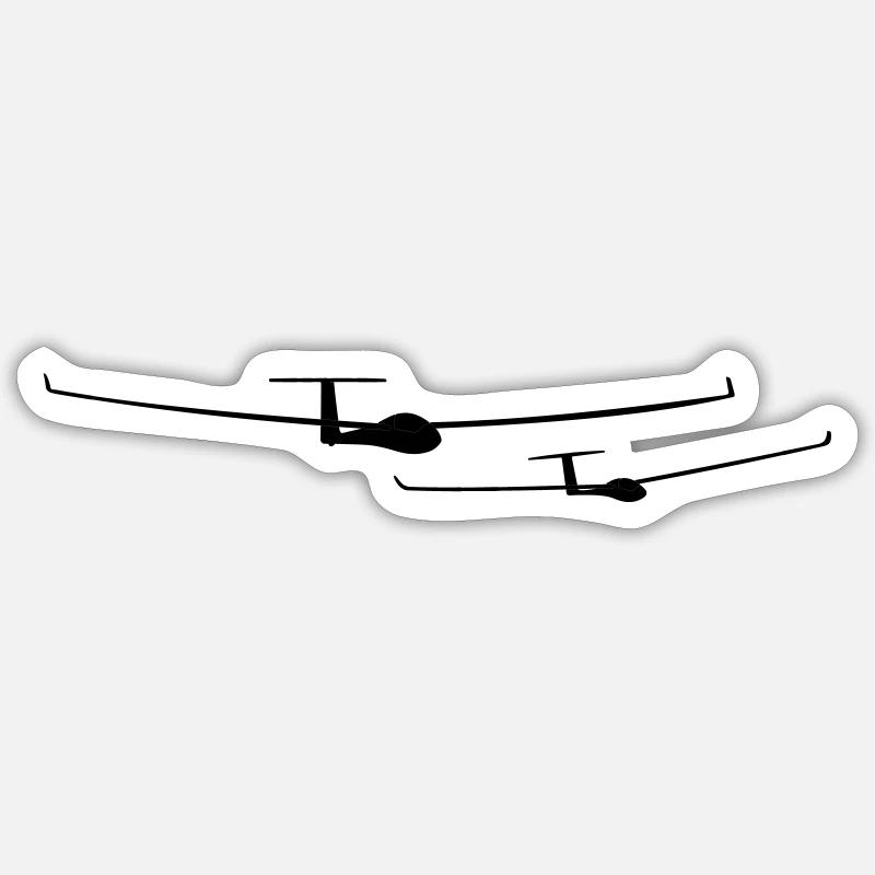 tiefflug_1 - Sticker taille S (10 x 10 cm) - blanc mat