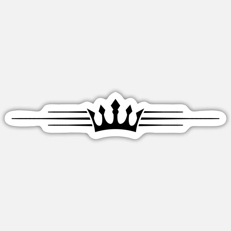 Krone Symbol Linie - Sticker Größe S (10 x 10 cm) - Mattweiß