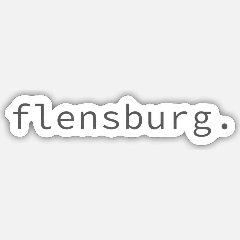 flensburg. - Sticker Größe S (10 x 10 cm) - Mattweiß