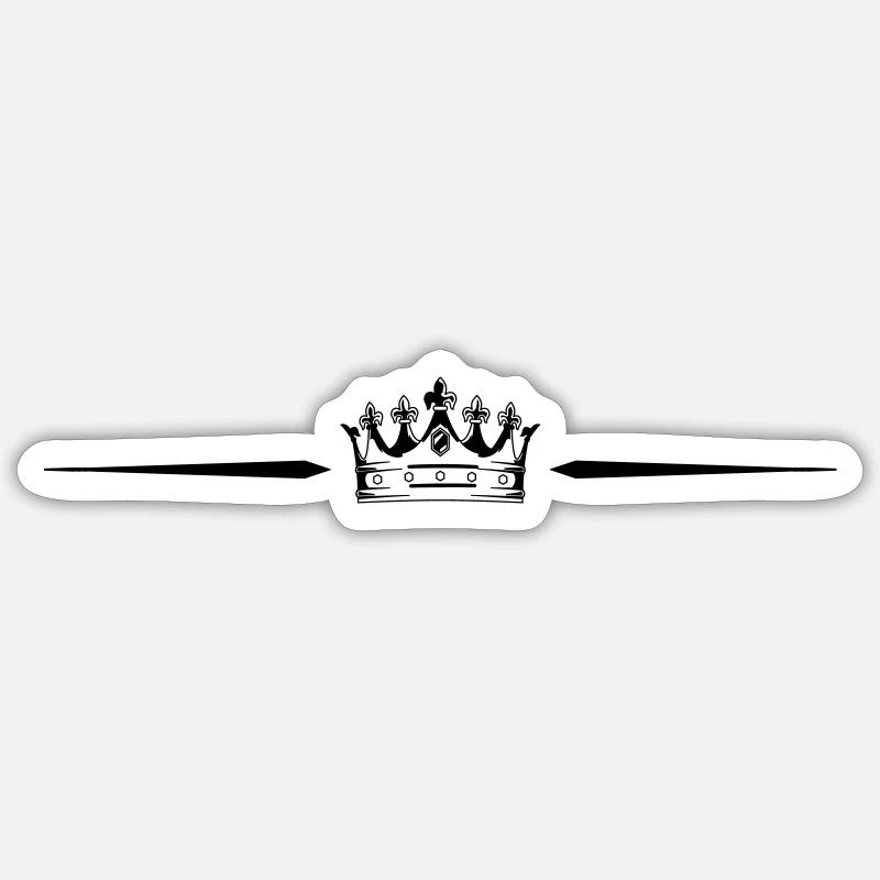Krone Icon Symbol - Sticker Größe S (10 x 10 cm) - Mattweiß