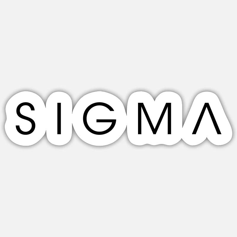 sigma - Sticker Größe S (10 x 10 cm) - Mattweiß