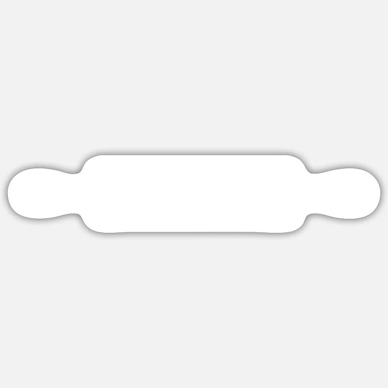 Kitchen roll rolling pin - Sticker size S (10 x 10 cm) - white matte