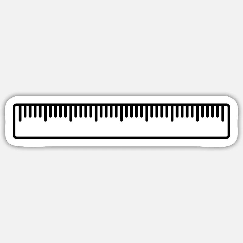 Ruler (1c) Sticker size S (10 x 10 cm)