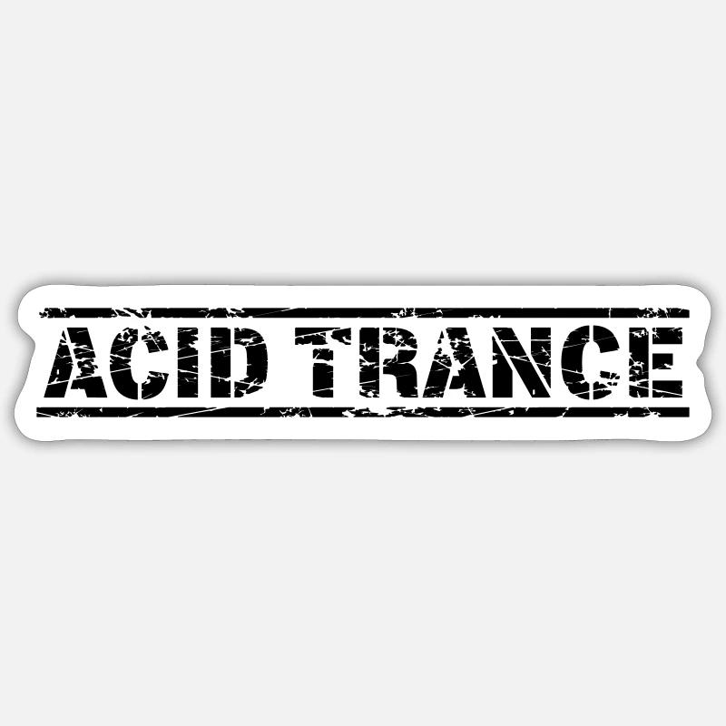 Transe acide - Sticker taille S (10 x 10 cm) - blanc mat