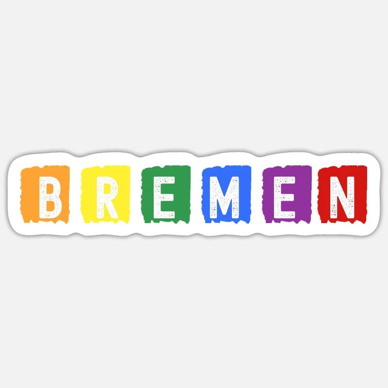 Bremen - Sticker Größe S (10 x 10 cm) - Mattweiß