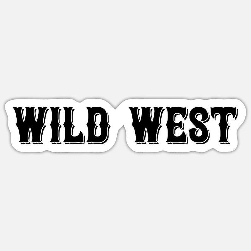 Wild West - Sticker size S (10 x 10 cm) - white matte