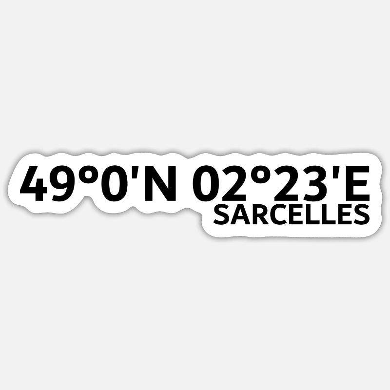 Coordonnées des sarcelles - Sticker taille S (10 x 10 cm) - blanc mat