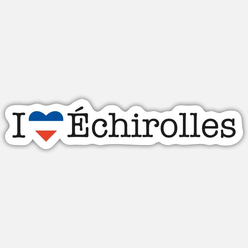 I love Échirolles - Sticker Größe S (10 x 10 cm) - Mattweiß