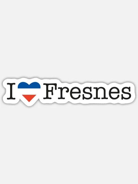 I love Fresnes - Sticker Größe S (10 x 10 cm) - Mattweiß