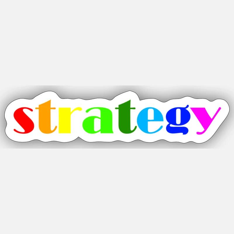 Strategy - Sticker size S (10 x 10 cm) - white matte