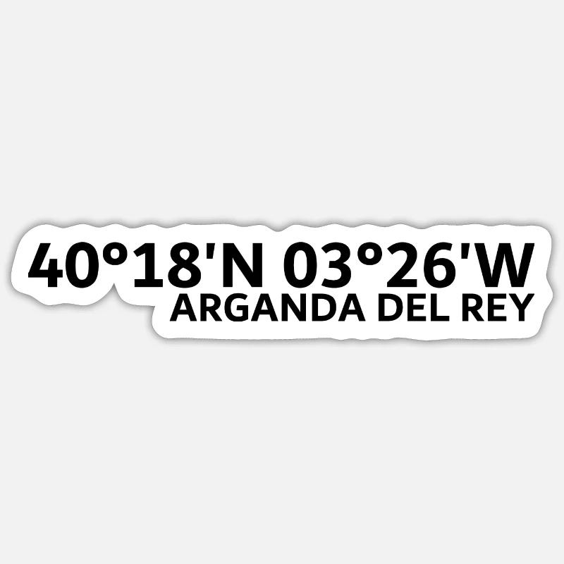 Arganda del Rey Coordinates Sticker size S (10 x 10 cm)