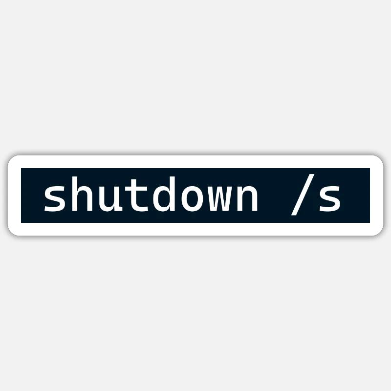 Shutdown Sticker Größe S (10 x 10 cm)