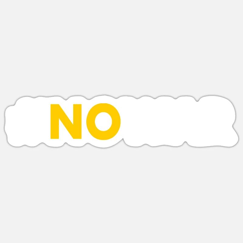 No war - Sticker taille S (10 x 10 cm) - blanc mat