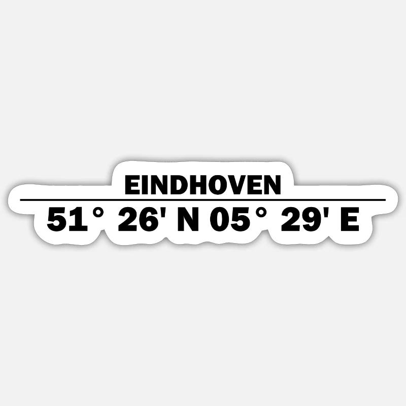Eindhoven coordinates Sticker size S (10 x 10 cm)