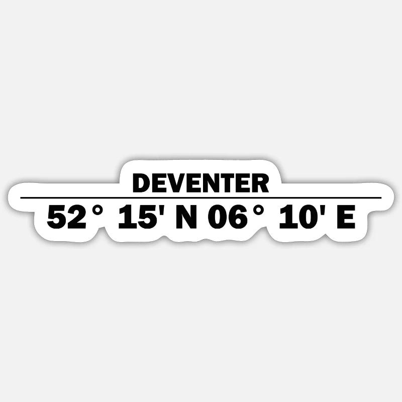 Deventer Coordinates Sticker size S (10 x 10 cm)