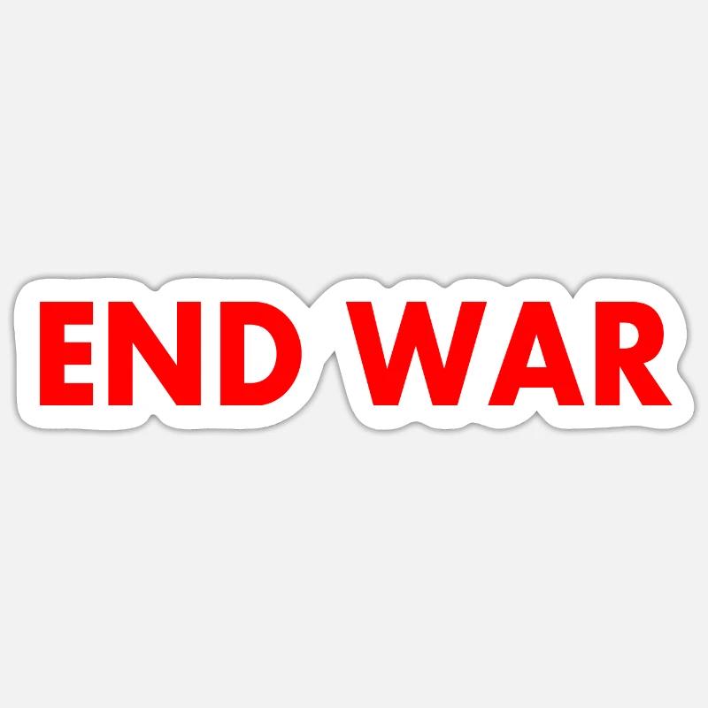 End war - Sticker size S (10 x 10 cm) - white matte