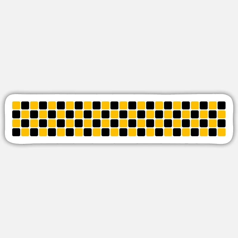 Checkered stripe Sticker size S (10 x 10 cm)