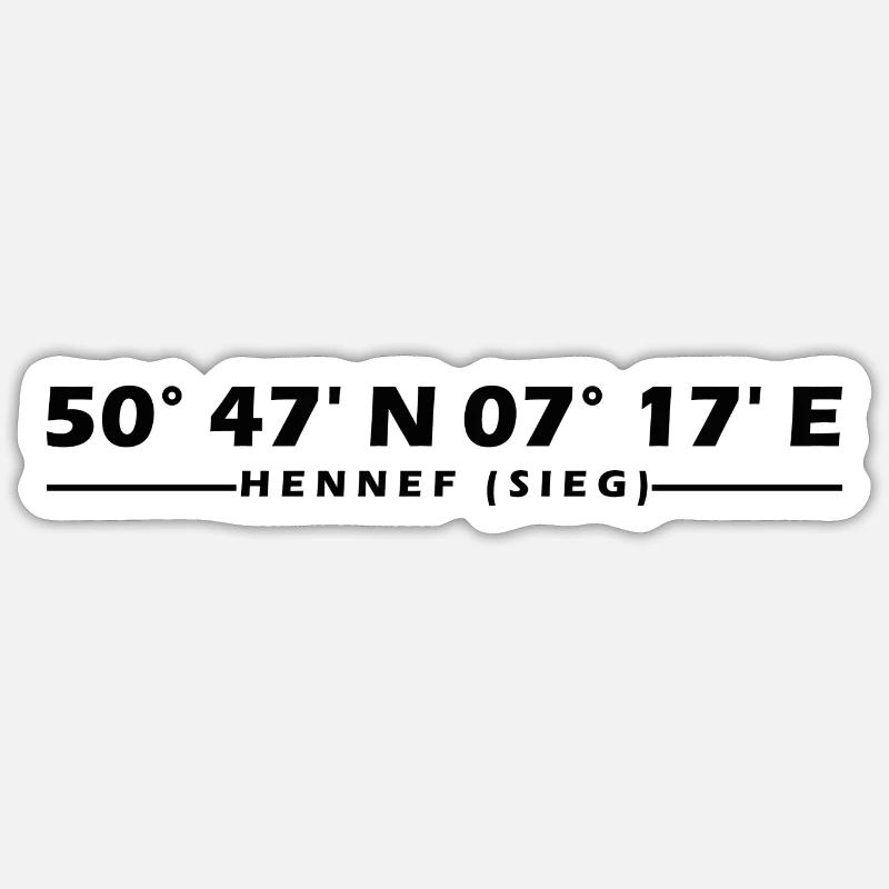 Hennef (Sieg) coordinates Sticker size S (10 x 10 cm)