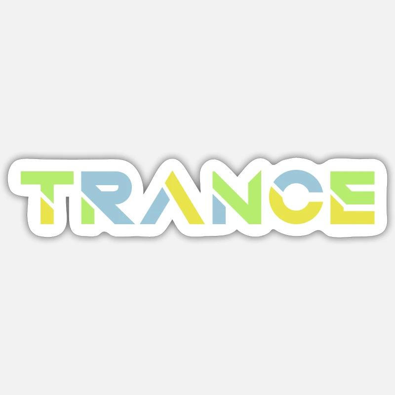 Conception de lettrage de transe de texte Sticker taille S (10 x 10 cm)