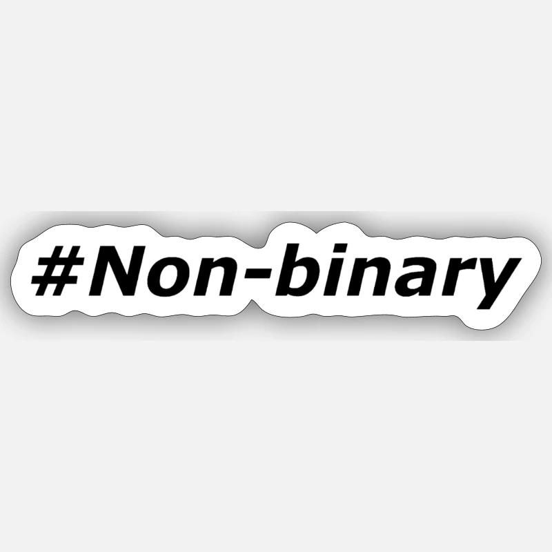 #Non-binary - Sticker Größe S (10 x 10 cm) - Mattweiß