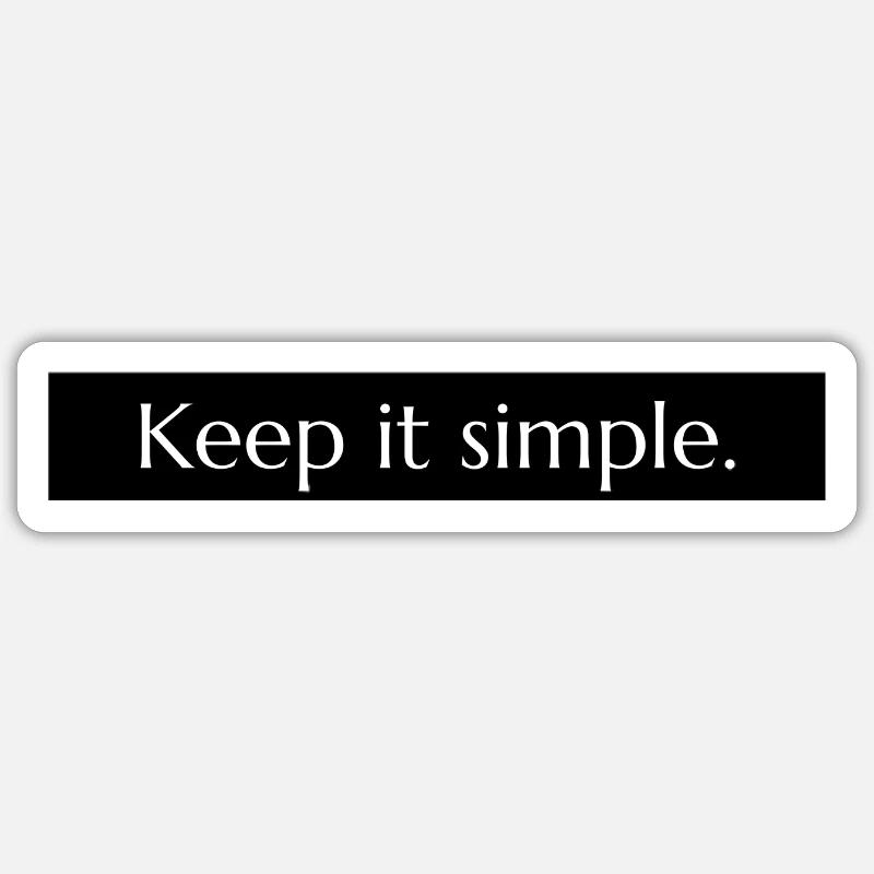 Keep it simple Sammlung - Sticker Größe S (10 x 10 cm) - Mattweiß