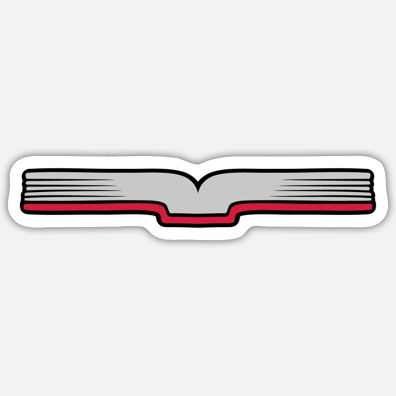 Open book Pages open Sticker size S (10 x 10 cm)