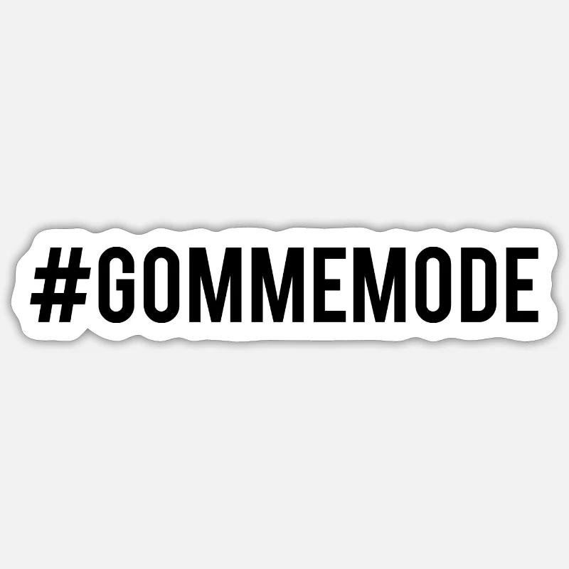 Gommemode - Sticker Größe S (10 x 10 cm) - Mattweiß