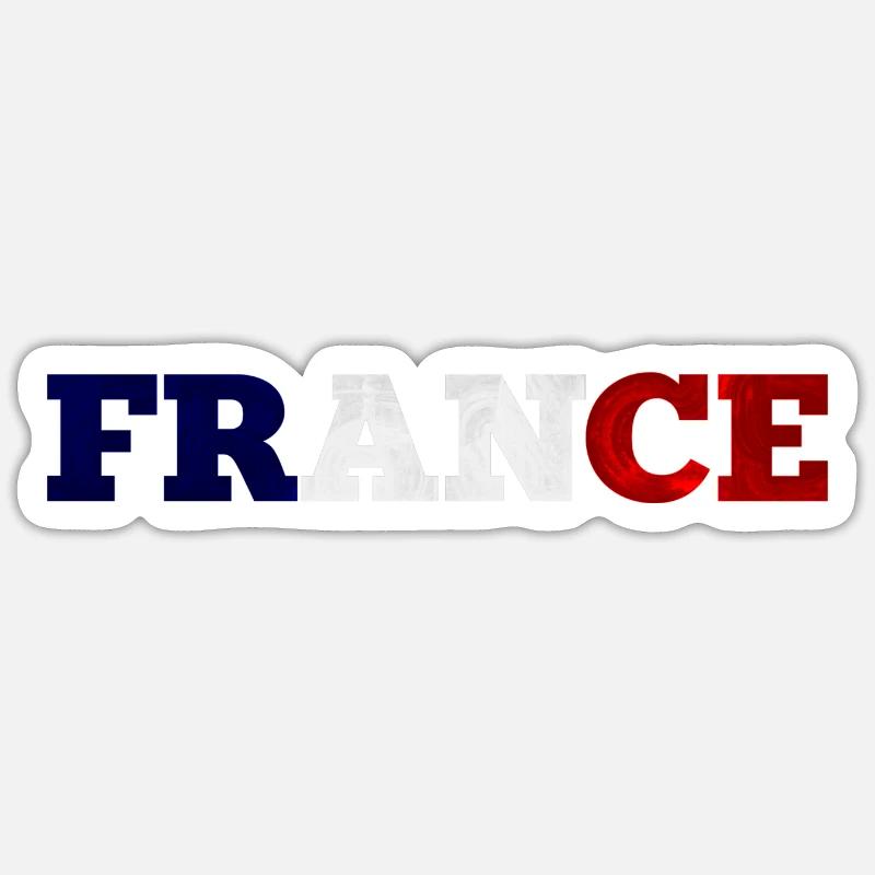 Frankreich - Sticker Größe S (10 x 10 cm) - Mattweiß