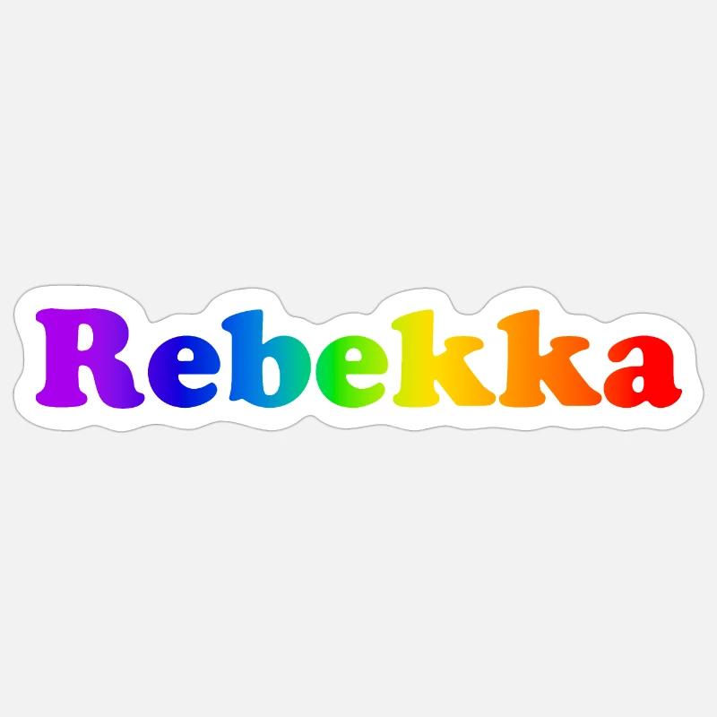 Rebecca - Sticker taille S (10 x 10 cm) - blanc mat