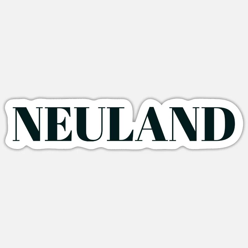 Neuland - Sticker Größe S (10 x 10 cm) - Mattweiß