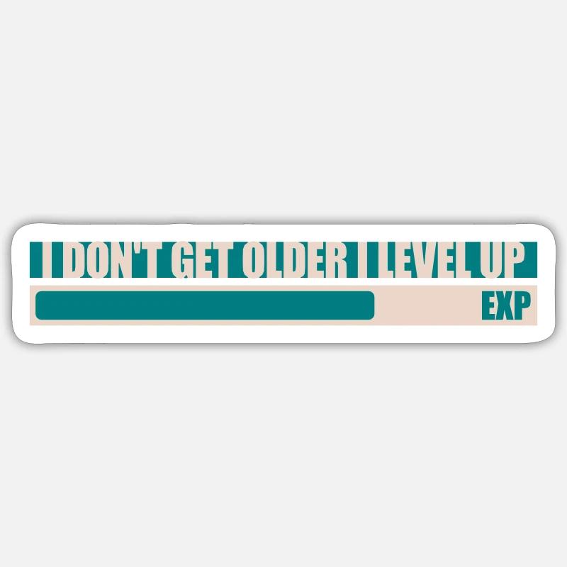 Vieillir - Sticker taille S (10 x 10 cm) - blanc mat