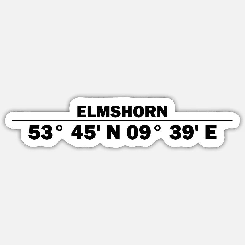 Coordonnées Elmshorn Sticker taille S (10 x 10 cm)