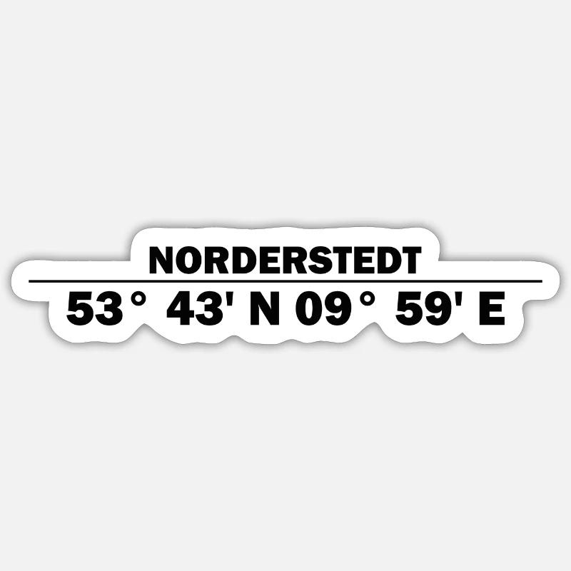 Norderstedt coordinates Sticker size S (10 x 10 cm)