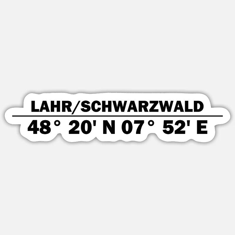Lahr/Black Forest coordinates Sticker size S (10 x 10 cm)