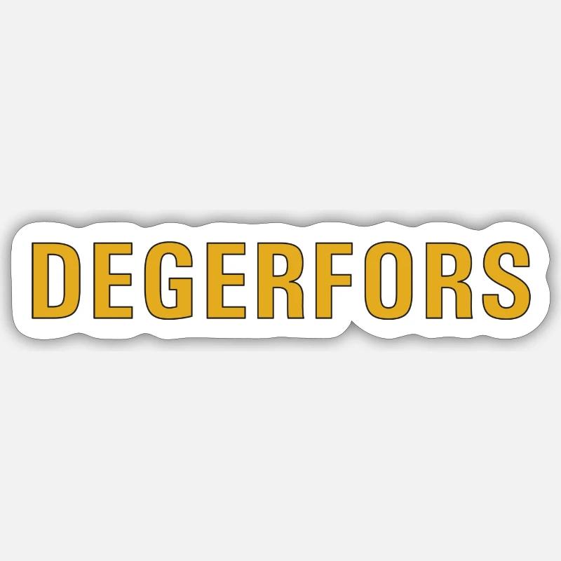 Degerfors - Sticker Größe S (10 x 10 cm) - Mattweiß