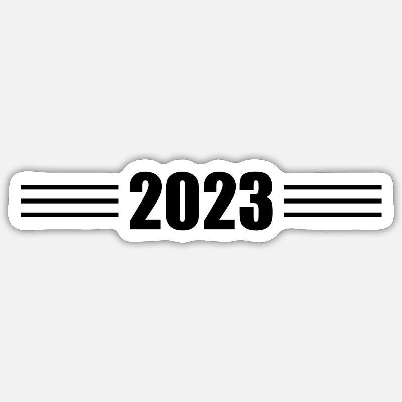 Ligne 2023 - Sticker taille S (10 x 10 cm) - blanc mat