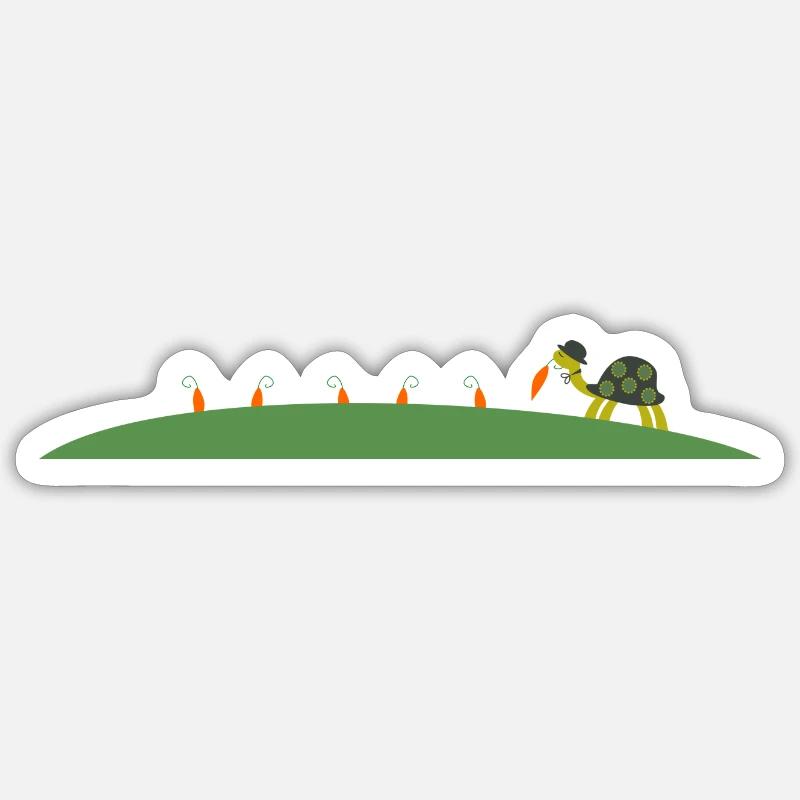 Conception de tortue Sticker taille S (10 x 10 cm)