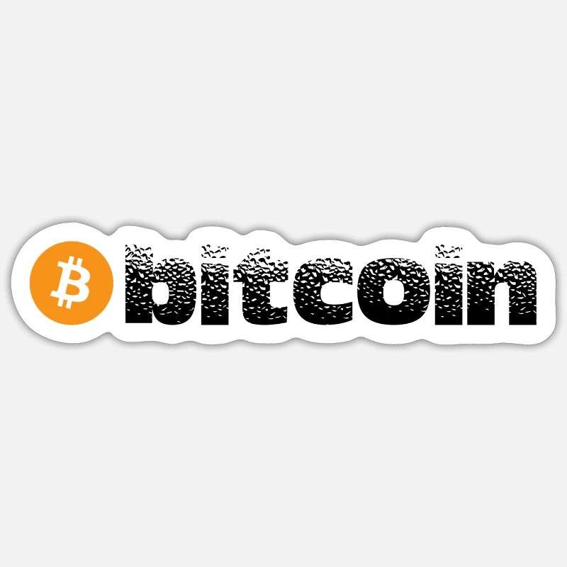 Bitcoin - Sticker taille S (10 x 10 cm) - blanc mat