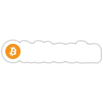 Bitcoin - Sticker taille S (10 x 10 cm) - blanc mat - Devant