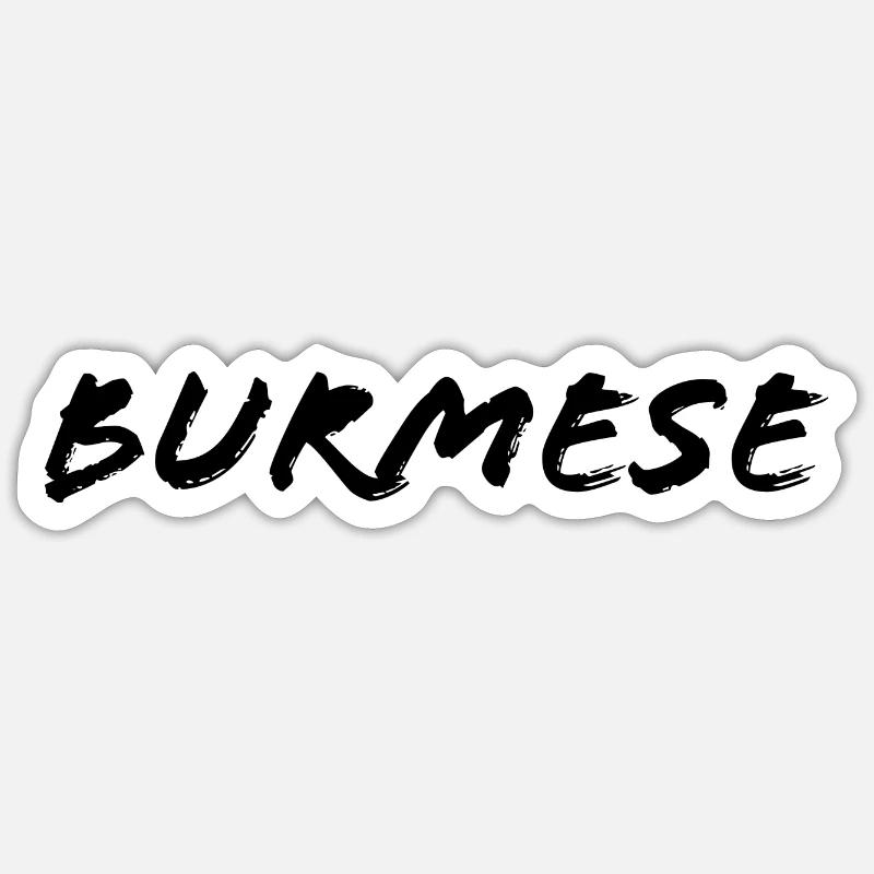 Burmese - Sticker size S (10 x 10 cm) - white matte