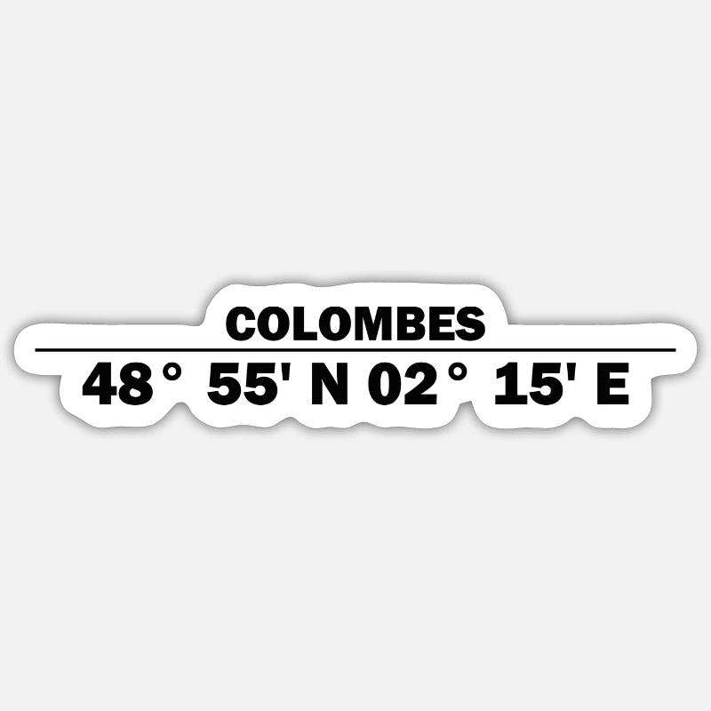 Coordonnées de Colombe - Sticker taille S (10 x 10 cm) - blanc mat
