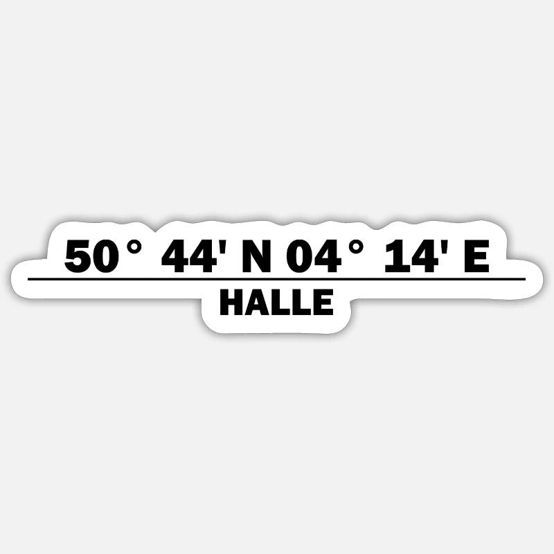 Hall coordinates Sticker size S (10 x 10 cm)