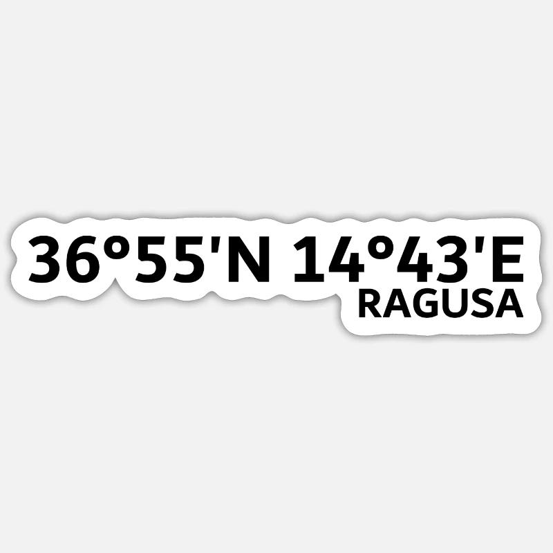 Coordonnées de Ragusa Sticker taille S (10 x 10 cm)