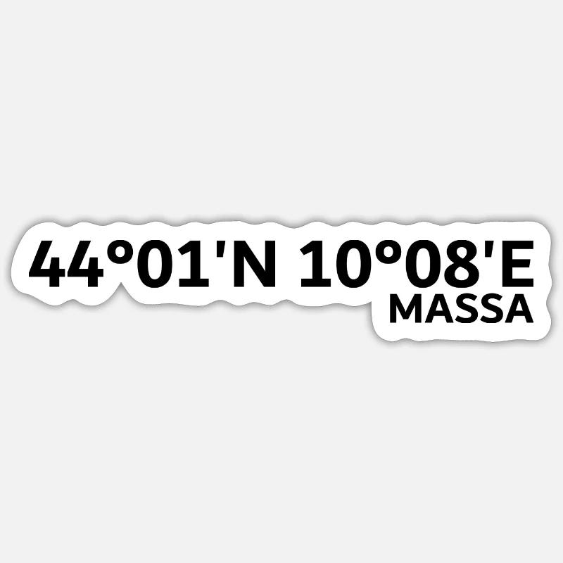 Massa coordinates - Sticker size S (10 x 10 cm) - white matte