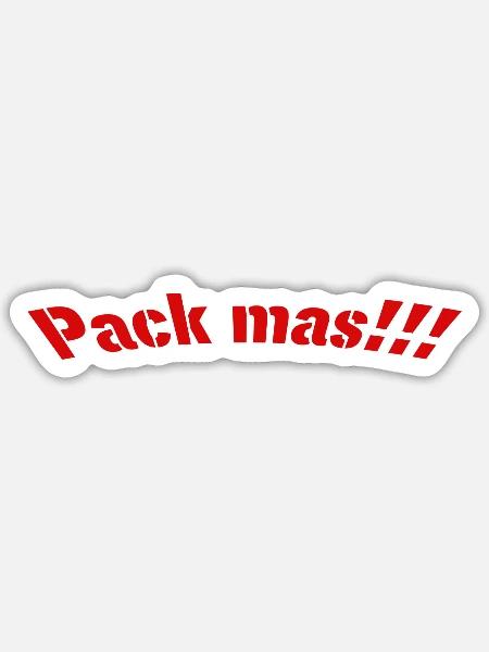 Pack mas - Sticker Größe S (10 x 10 cm) - Mattweiß