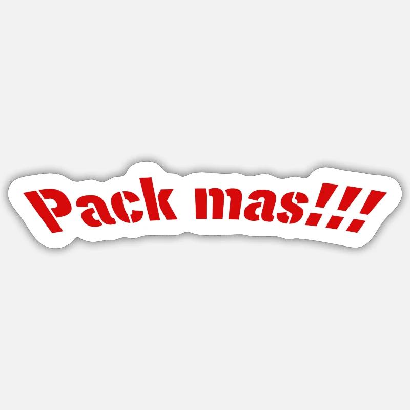 Pack mas - Sticker Größe S (10 x 10 cm) - Mattweiß