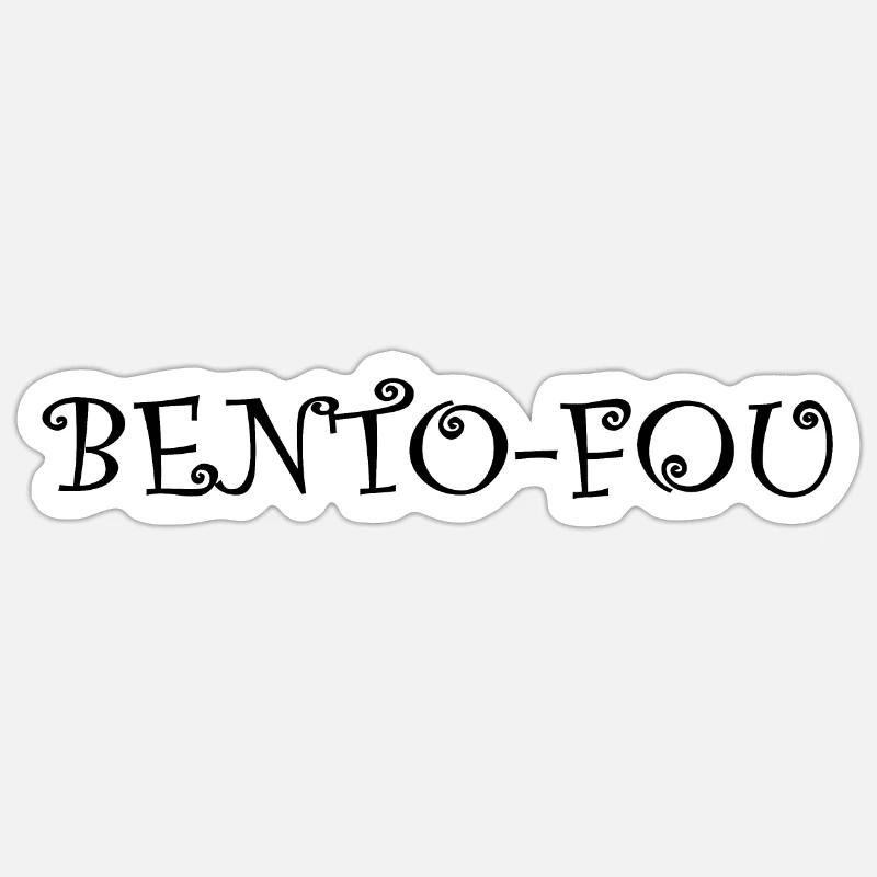 Tout simplement BENTO-FOU! - Sticker taille S (10 x 10 cm) - blanc mat
