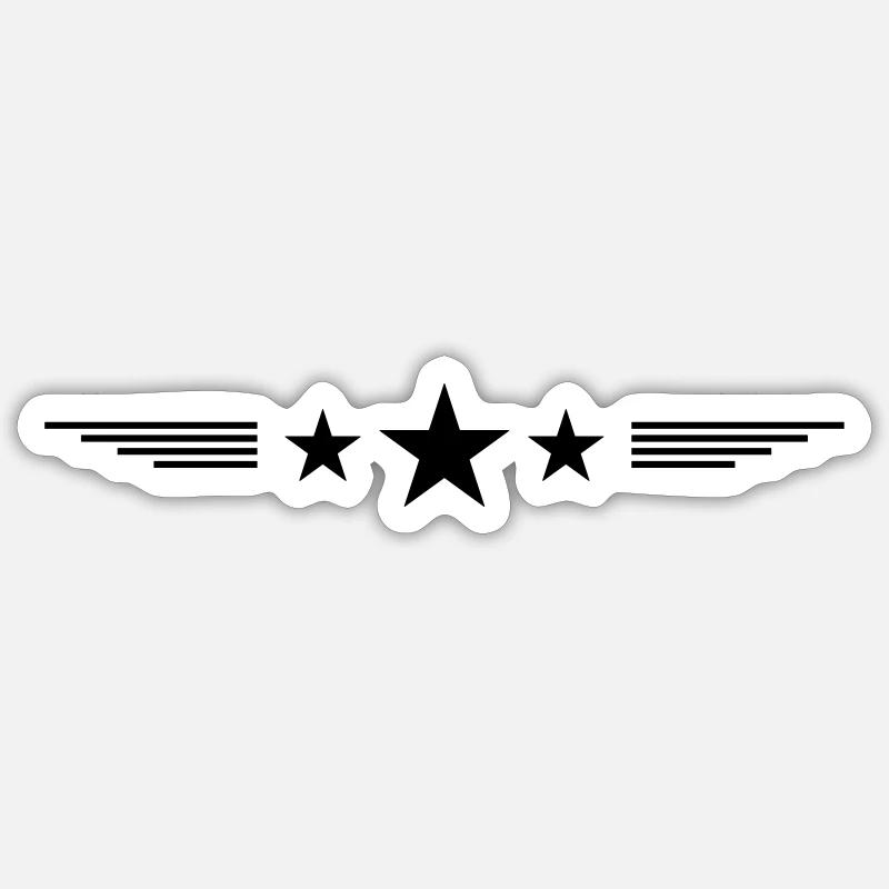 Étoiles - Sticker taille S (10 x 10 cm) - blanc mat